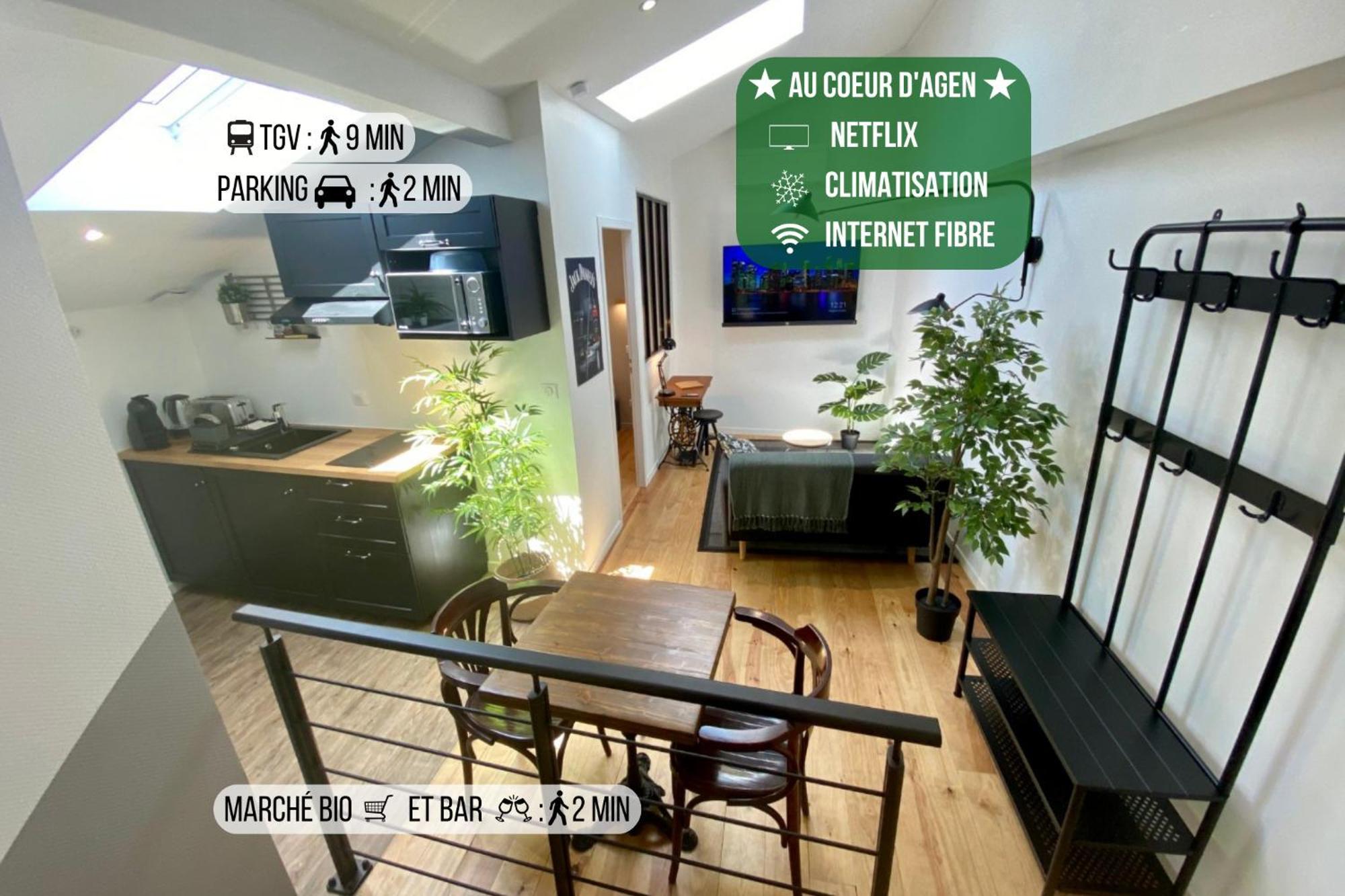 Le Bistrot - Au Coeur D'Agen - Self Checkin - Wifi - Netflix - Smart Tv - Luqs Fr Appartement Buitenkant foto